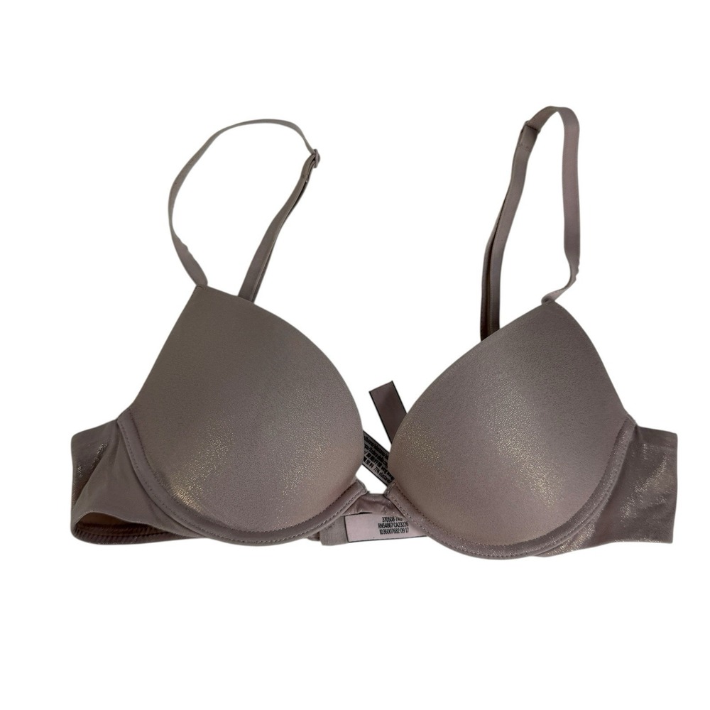 Victorias Secret 32A Bra Padded Plunge Demi Cup Plunge T-Shirt Push-Up Underwire